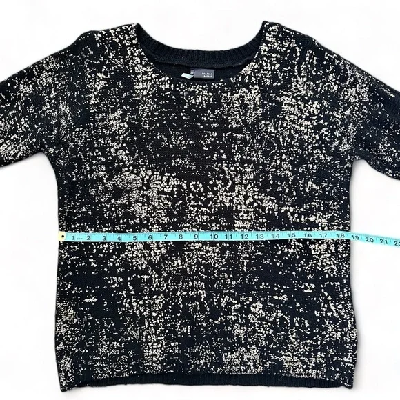 Sparkle & Fade Black Sweater with Gold Fleck M - Picture 7 of 9
